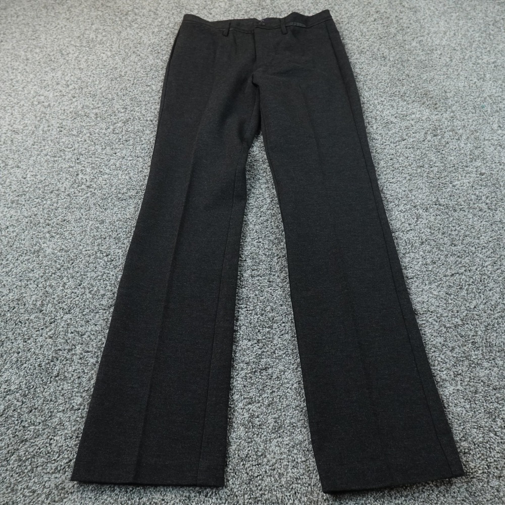 NYDJ Pants Womens 6 Gray Heathered Knit Chino Dress Trouser Straight Leg Stretch